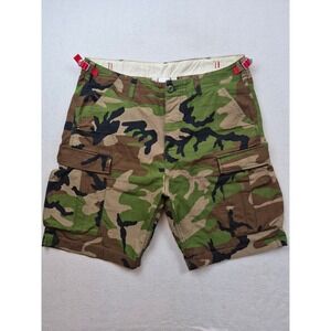 Topo Designs Mountain Shorts Ripstop Woodland Camo Large 34-37" Inseam 8"